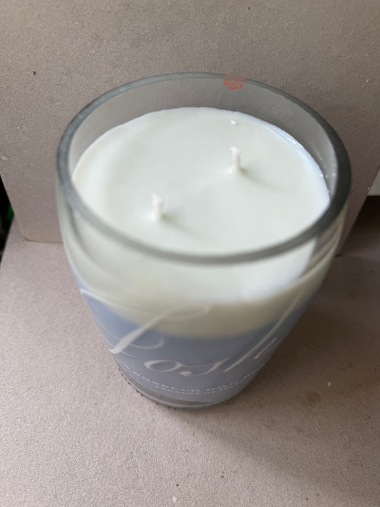 Candle made from Josh wine bottle